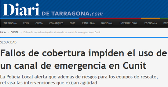Fallades de la xarxa Rescat en la localitat de Cunit.